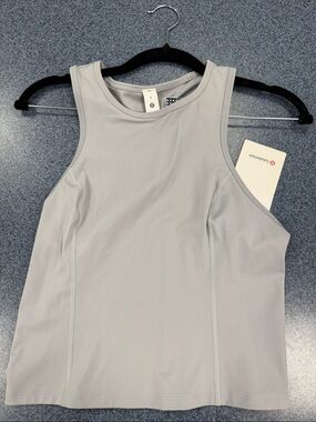 lululemon athletica Women's Light Silver-Gray High Neck Athletic Tank